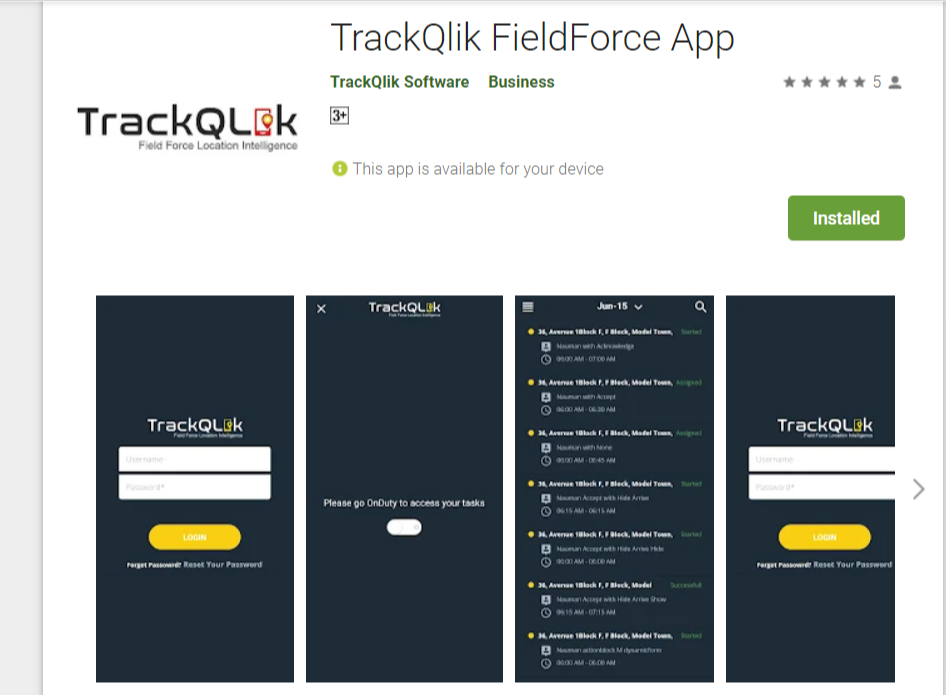TrackQlik FieldForce App